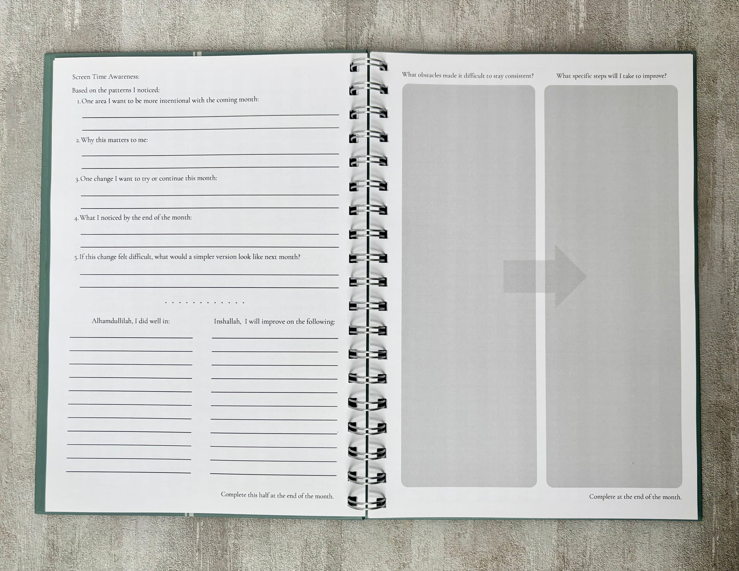Muslim Habit Tracker – 12 Month Undated Habit Planner